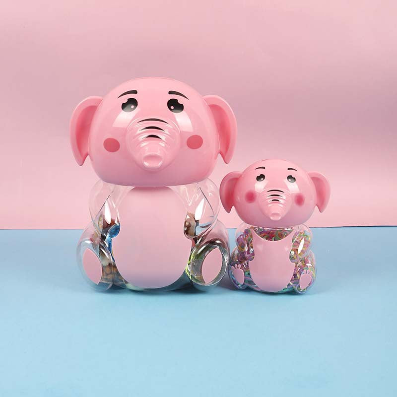 卡通造型塑料罐，食品级PP+PET材质，安全零食分装容器