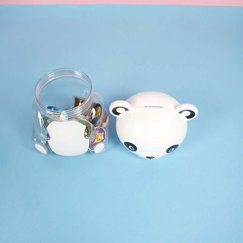 卡通造型塑料罐，食品级PP+PET材质，安全零食分装容器